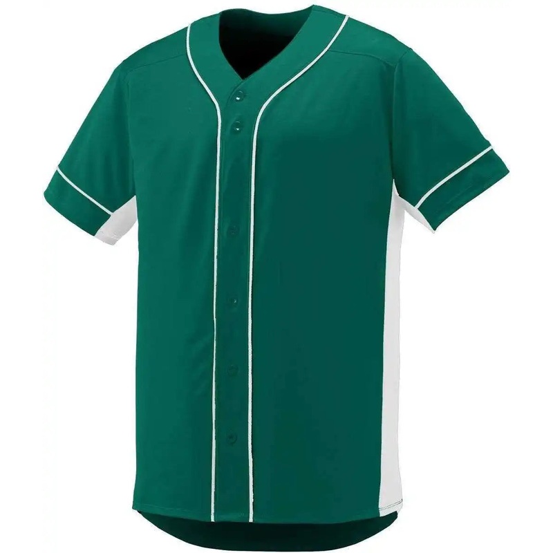 Augusta 1661 Slugger Jersey Youth – Forest White