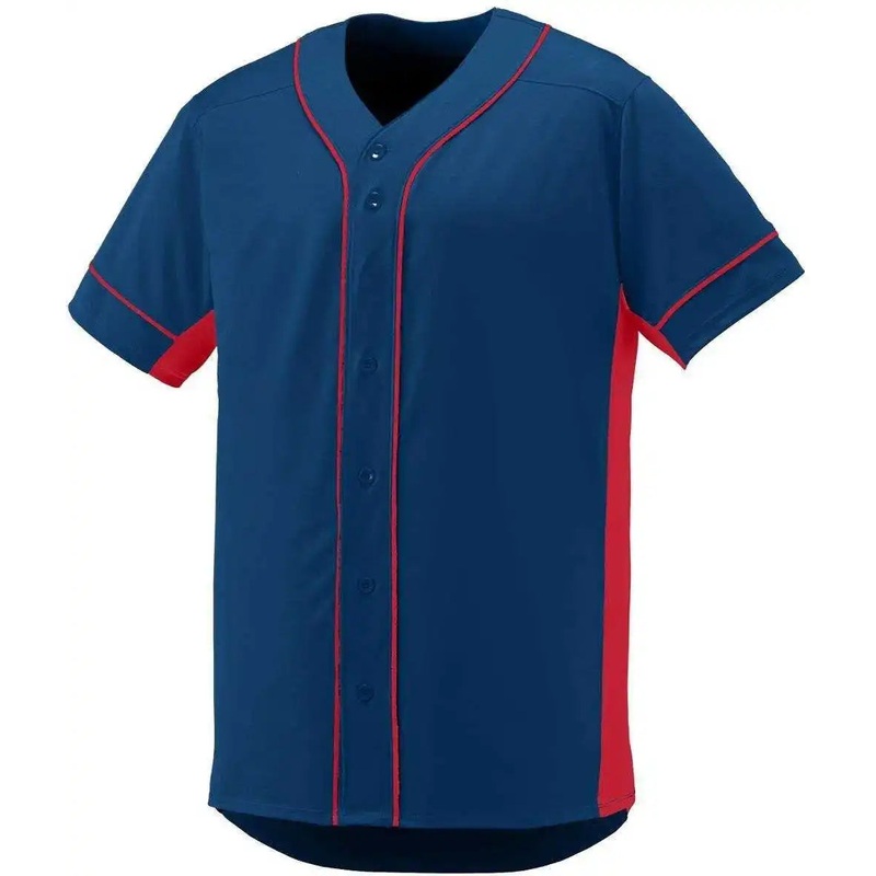 Augusta 1661 Slugger Jersey Youth – Navy Red