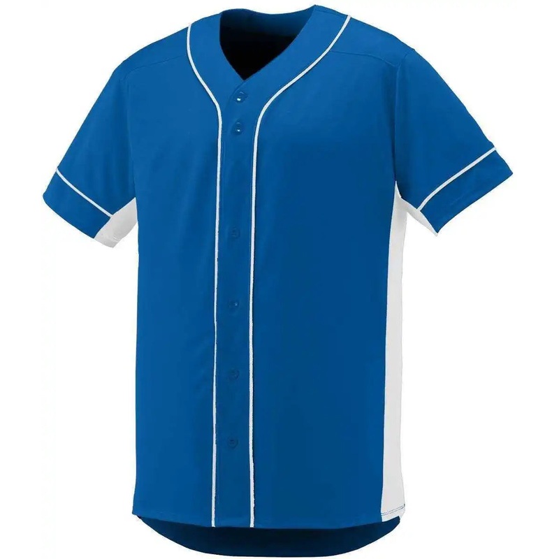 Augusta 1661 Slugger Jersey Youth – Royal White