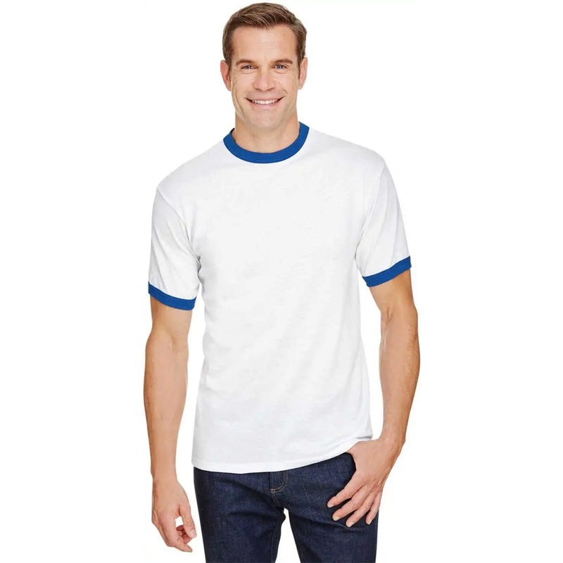 Augusta 711 Youth-Ringer T-Shirt – White Royal