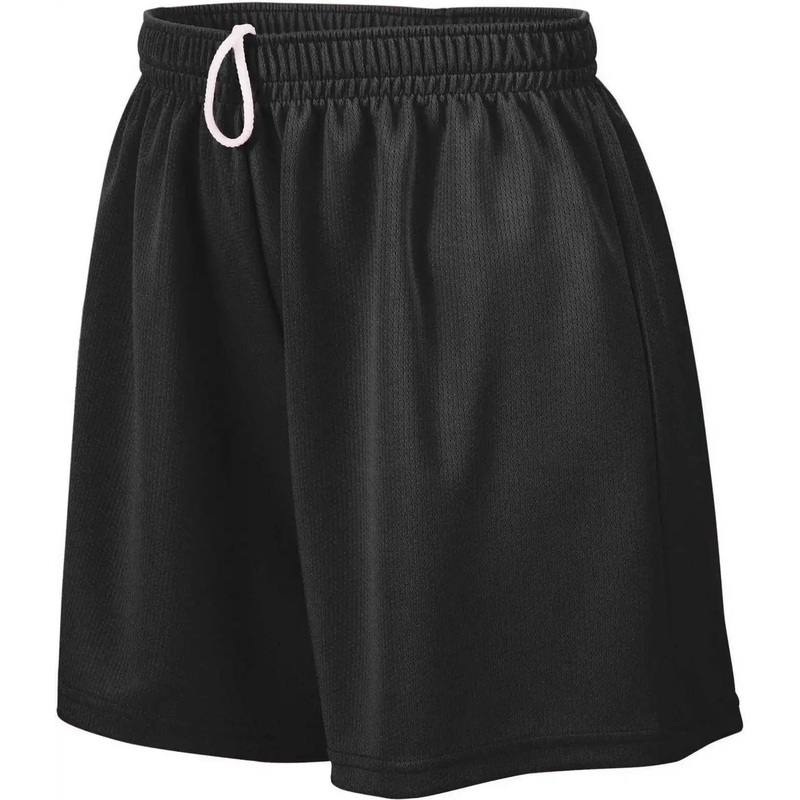 Augusta 960 Ladies Wicking Mesh Short – Black