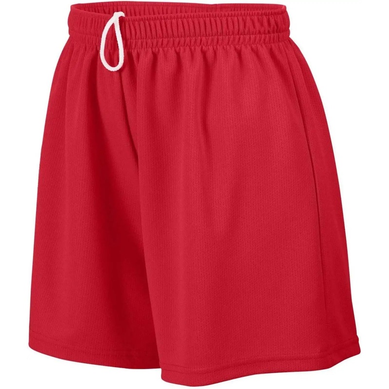 Augusta 961 Girls Wicking Mesh Short – Red