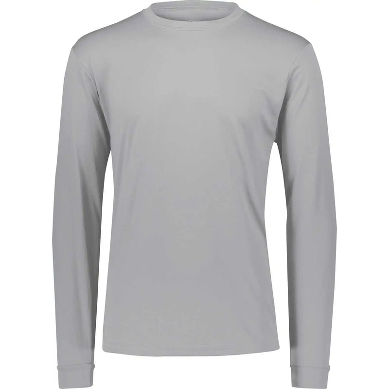 Augusta 789 Youth Wicking Long Sleeve T-Shirt – Silver