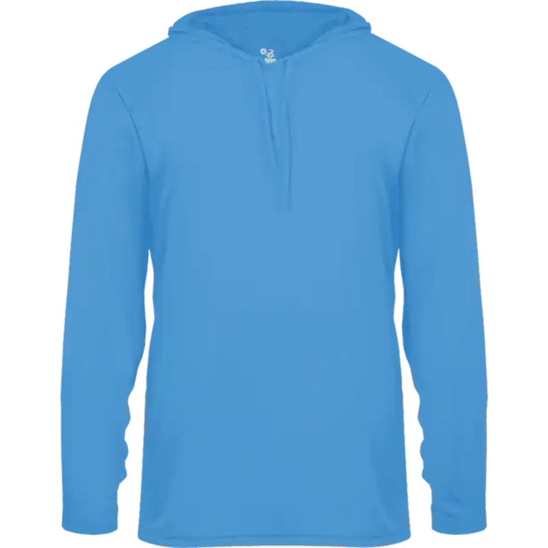 Badger Sport 4105 B-Core Long Sleeve Hoodie Tee – Columbia Blue