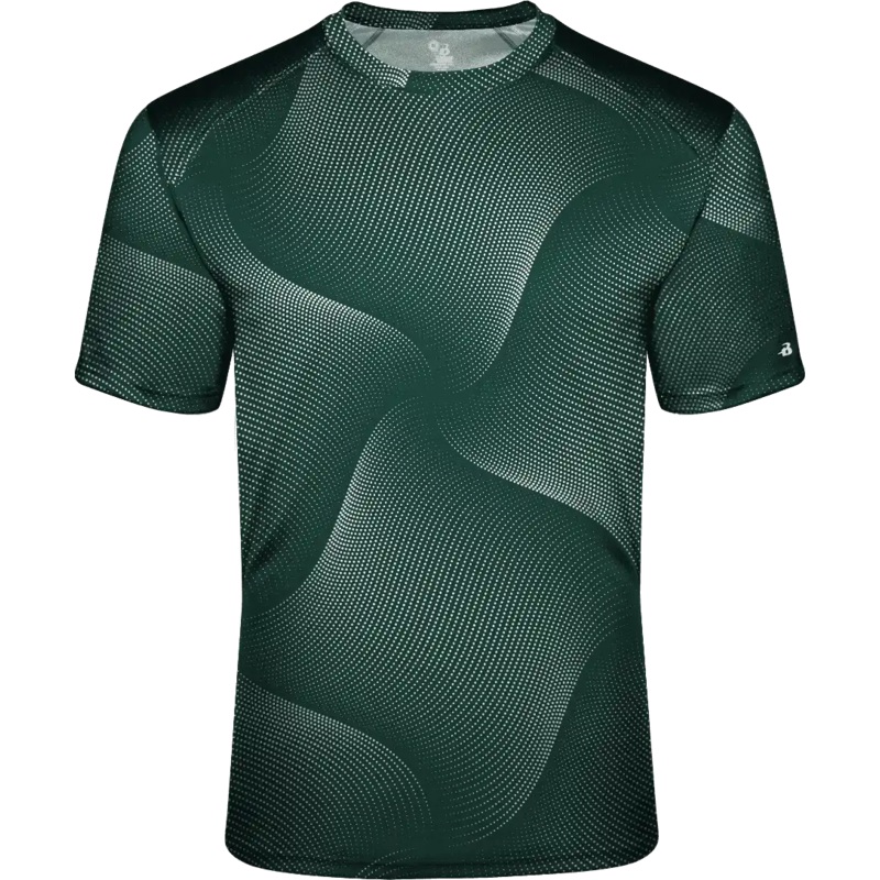 Badger Sport 4213 Warp Tee – Forest Warp