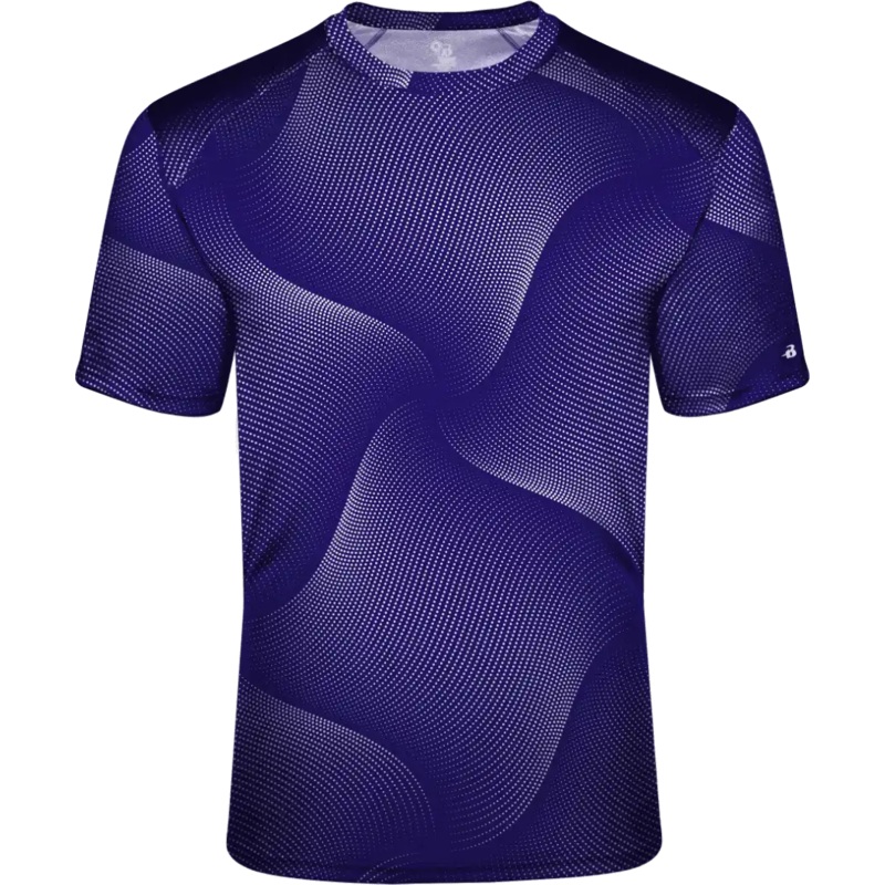 Badger Sport 4213 Warp Tee – Purple Warp