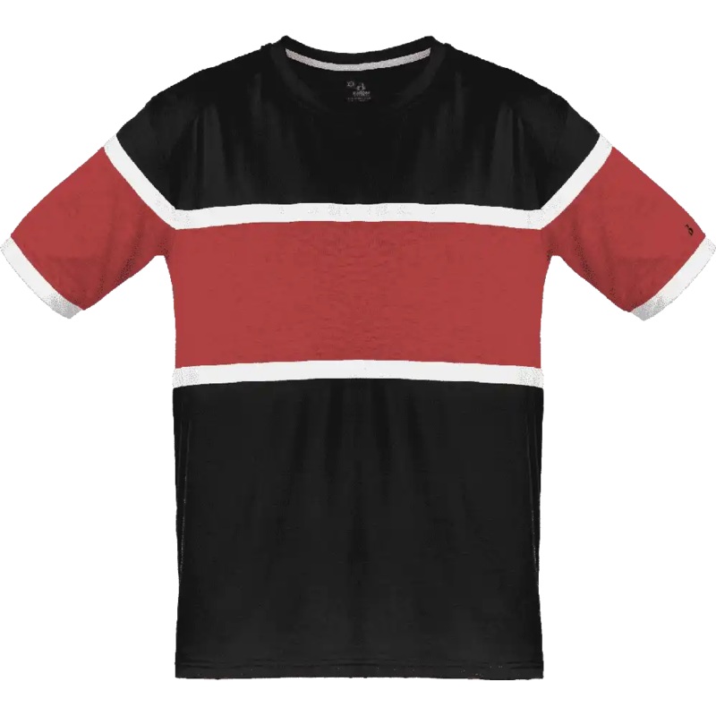 Badger Sport 4980 United Tee – Black Red White