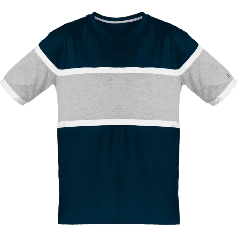 Badger Sport 4980 United Tee – Navy Oxford White