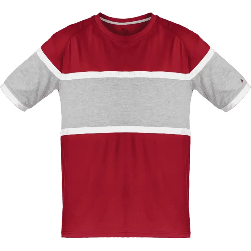 Badger Sport 4980 United Tee – Red Oxford White