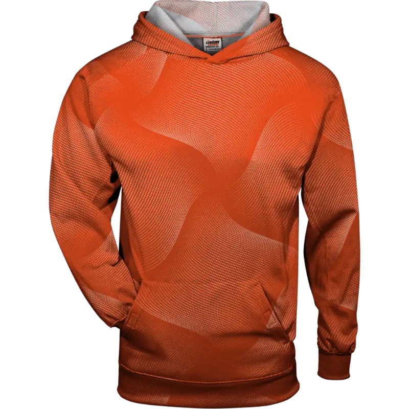 Badger Sport 1413 Warp Hoodie – Orange Warp