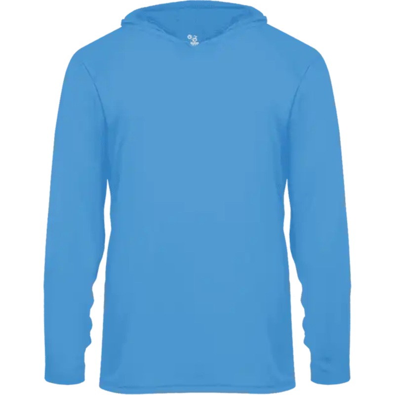 Badger Sport 2105 B-Core Long Sleeve Youth Hoodie Tee – Columbia Blue