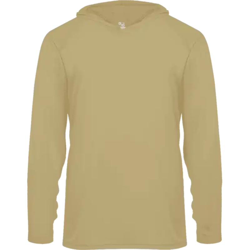 Badger Sport 2105 B-Core Long Sleeve Youth Hoodie Tee – Vegas Gold