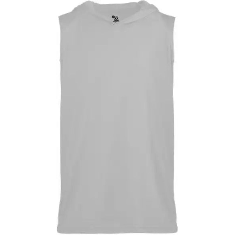 Badger Sport 2108 B-Core Sleeveless Hood Youth Tee – Silver