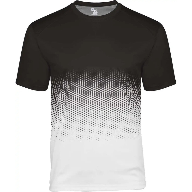 Badger Sport 222000 Hex 2.0 Youth Tee – Black Hex