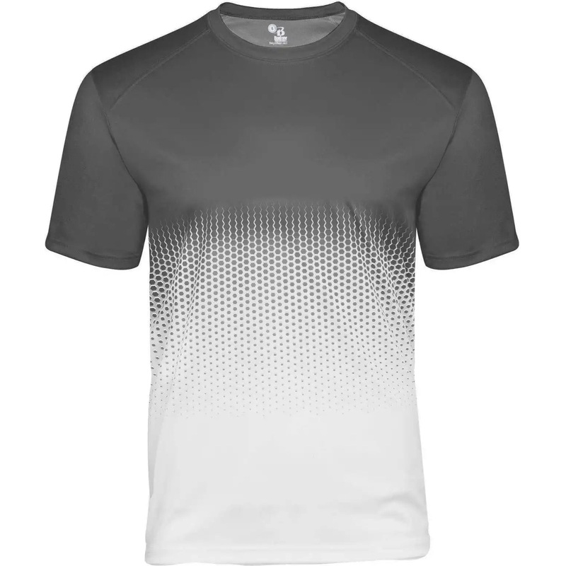 Badger Sport 222000 Hex 2.0 Youth Tee – Graphite Hex