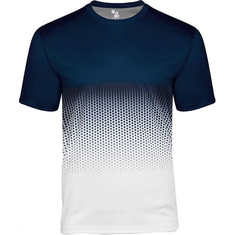 Badger Sport 222000 Hex 2.0 Youth Tee – Navy Hex