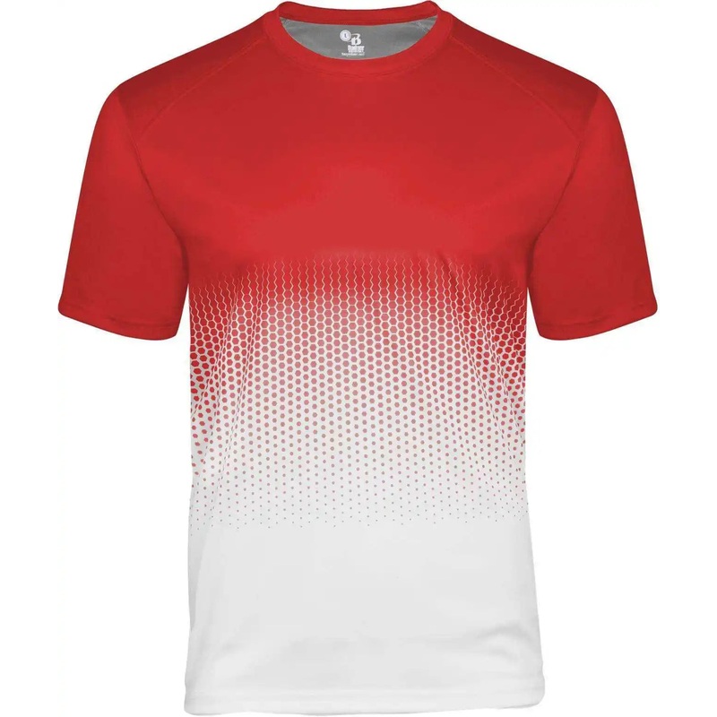 Badger Sport 222000 Hex 2.0 Youth Tee – Red Hex