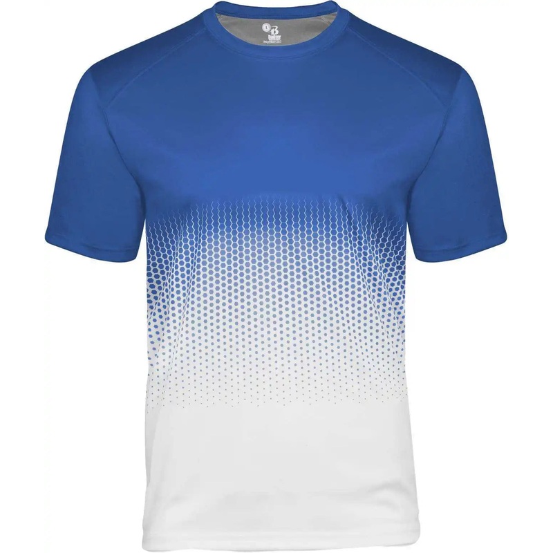 Badger Sport 222000 Hex 2.0 Youth Tee – Royal Hex