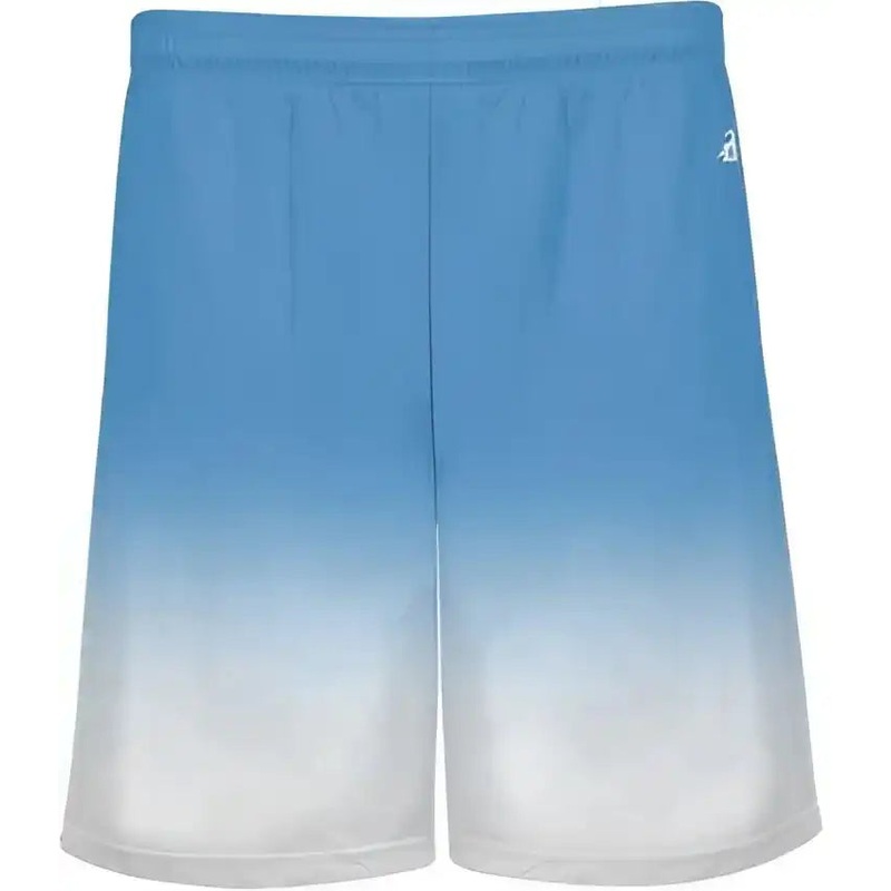 Badger Sport 4206 Ombre Short – Columbia Blue White