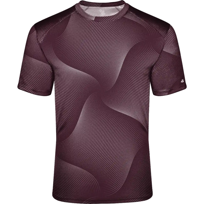 Badger Sport 4213 Warp Tee – Maroon Warp