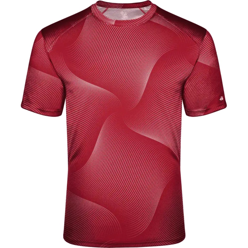 Badger Sport 4213 Warp Tee – Red Warp