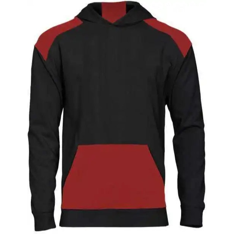 Badger Sport 2440 Breakout Performance Fleece Youth Hoodie – Black Red