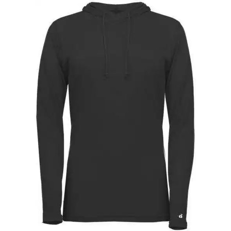 Badger Sport 496500 Tri-Blend Surplice Women’s Hoodie Tee – Black