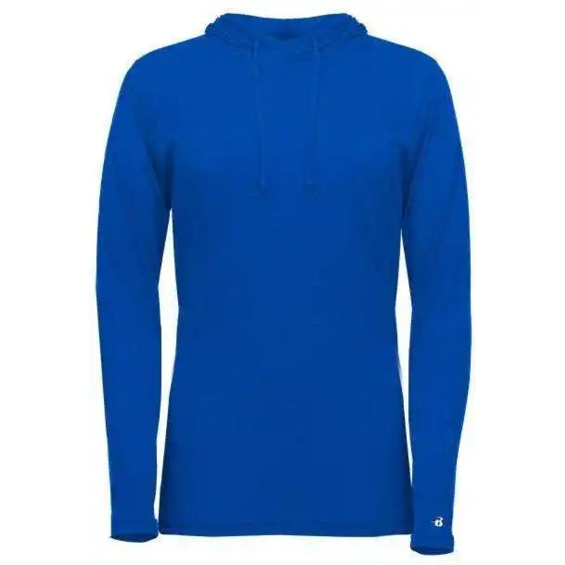 Badger Sport 496500 Tri-Blend Surplice Women’s Hoodie Tee – Royal