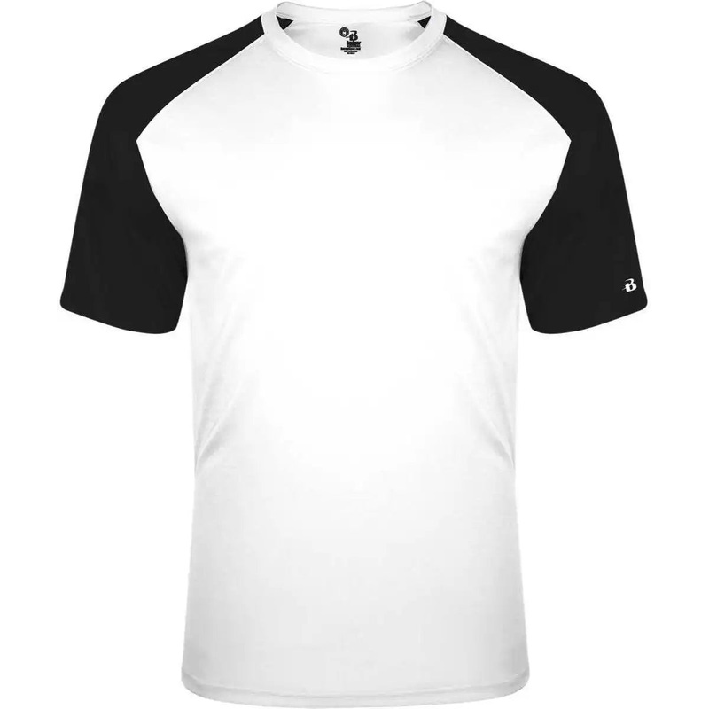 Badger Sport 2230 Breakout Youth Tee – White Black