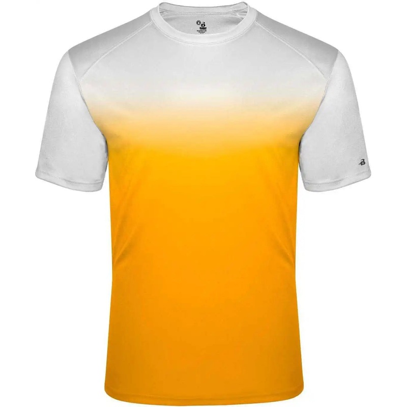 Badger Sport 4203 Ombre Tee – White Gold