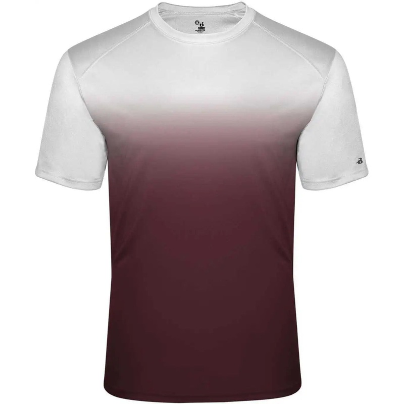 Badger Sport 4203 Ombre Tee – White Marron