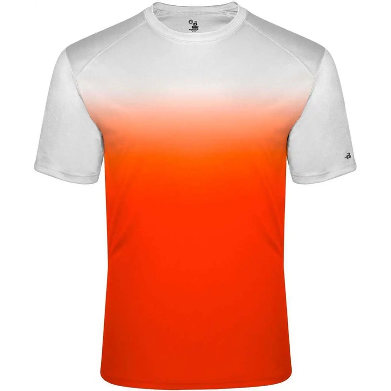 Badger Sport 4203 Ombre Tee – White Orange