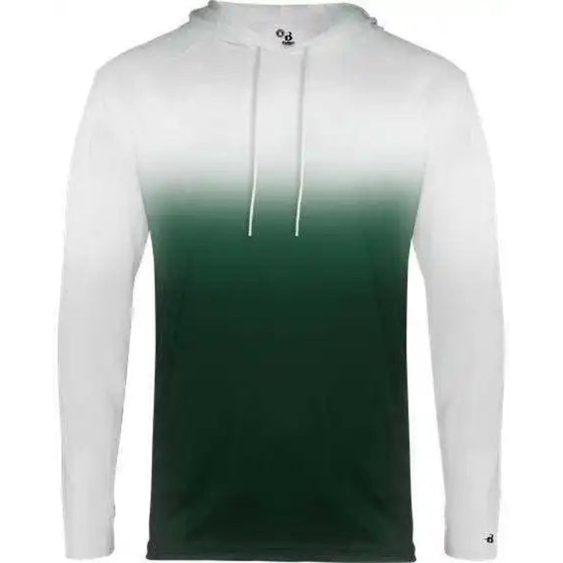Badger Sport 4205 Ombre Hoodie Tee – Forest Ombre