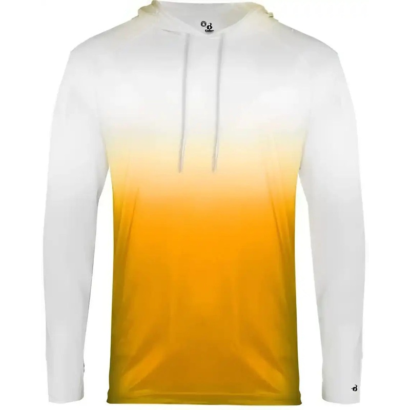 Badger Sport 4205 Ombre Hoodie Tee – Gold Ombre