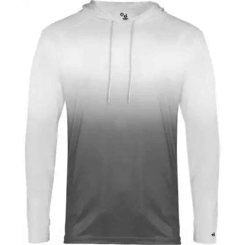 Badger Sport 4205 Ombre Hoodie Tee – Graphite Ombre