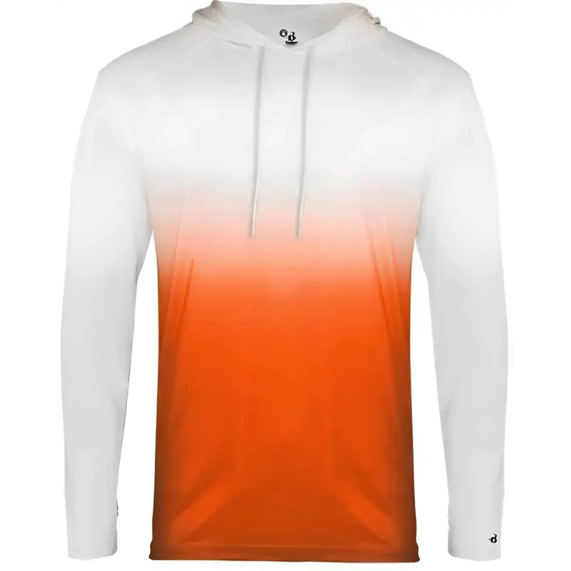 Badger Sport 4205 Ombre Hoodie Tee – Orange Ombre