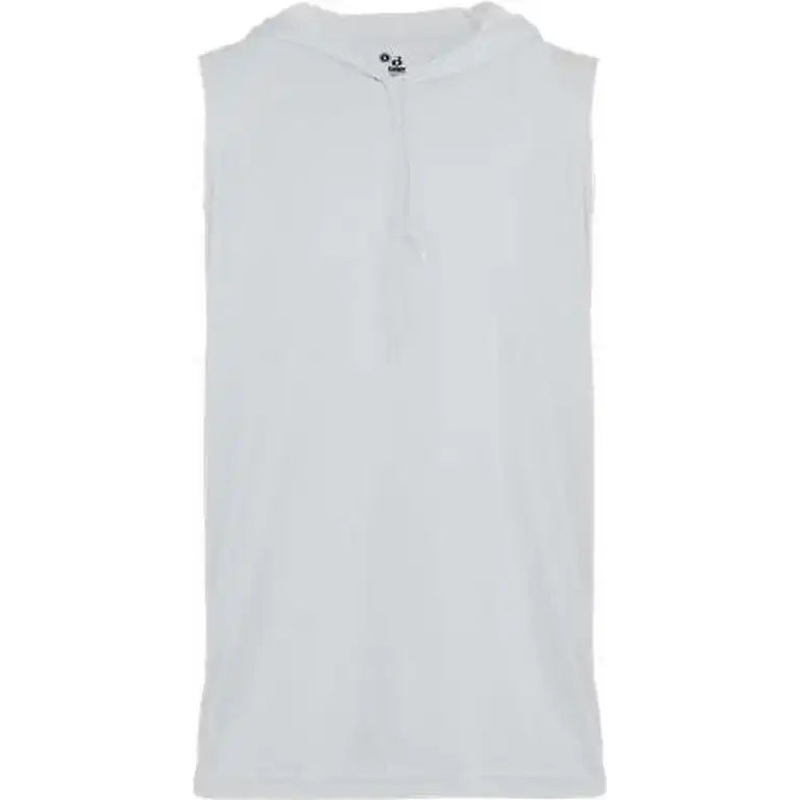 Badger Sport 2108 B-Core Sleeveless Hood Youth Tee – White