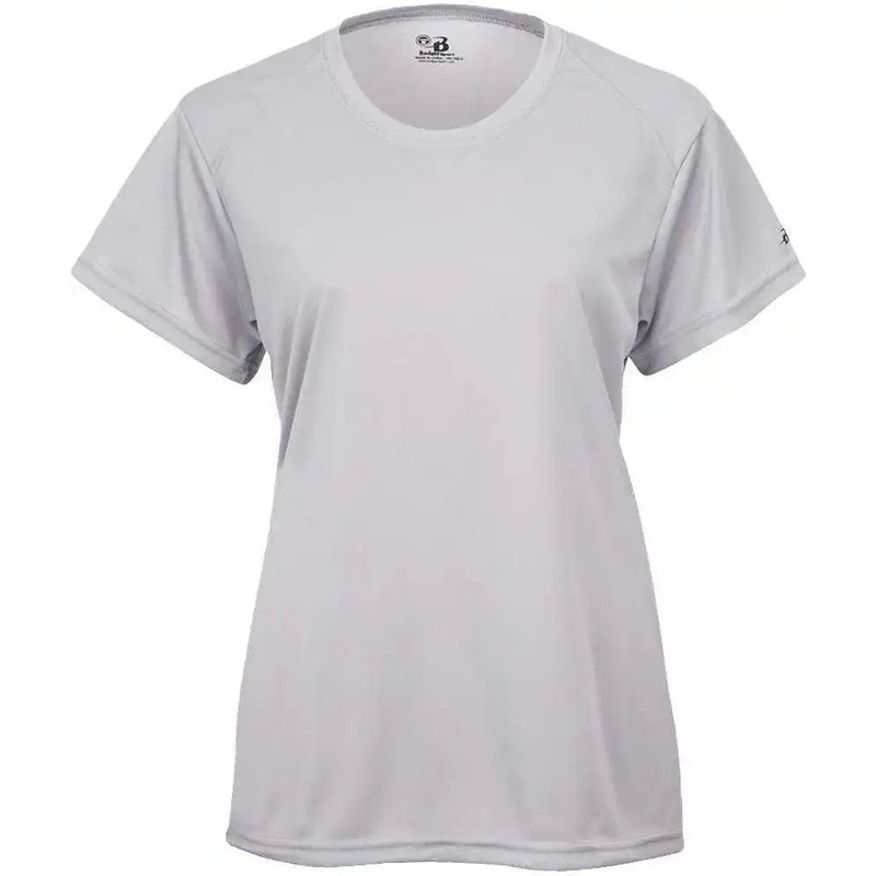 Badger Sport 2160 B-Core Girls’ Tee – Silver