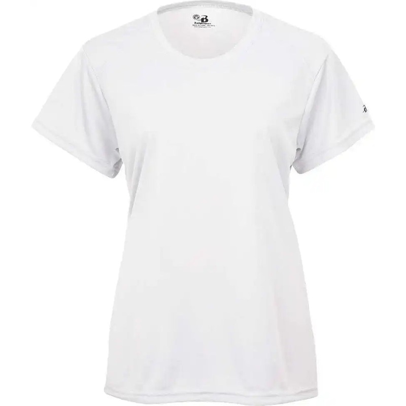 Badger Sport 2160 B-Core Girls’ Tee – White