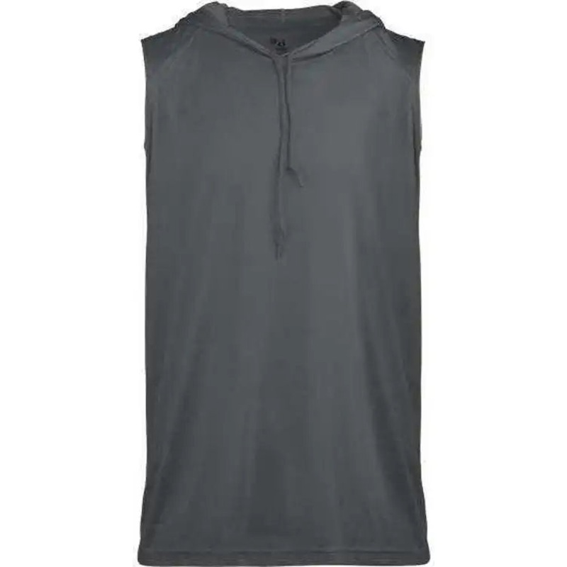 Badger Sport 4108 B-Core Sleeveless Hood Tee – Graphite