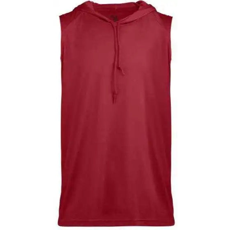 Badger Sport 4108 B-Core Sleeveless Hood Tee – Red