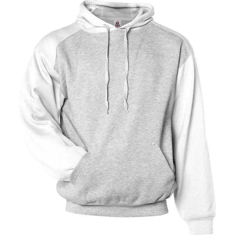 Badger Sport 1249 Athletic Fleece Sport Hoodie – Oxford White