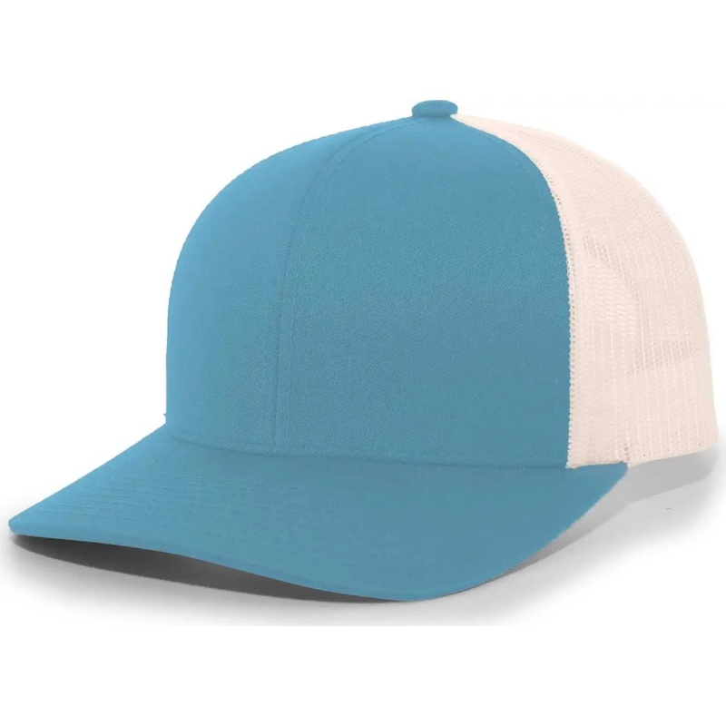 Pacific Headwear 104C Trucker Snapback Cap – Panther Teal Beige
