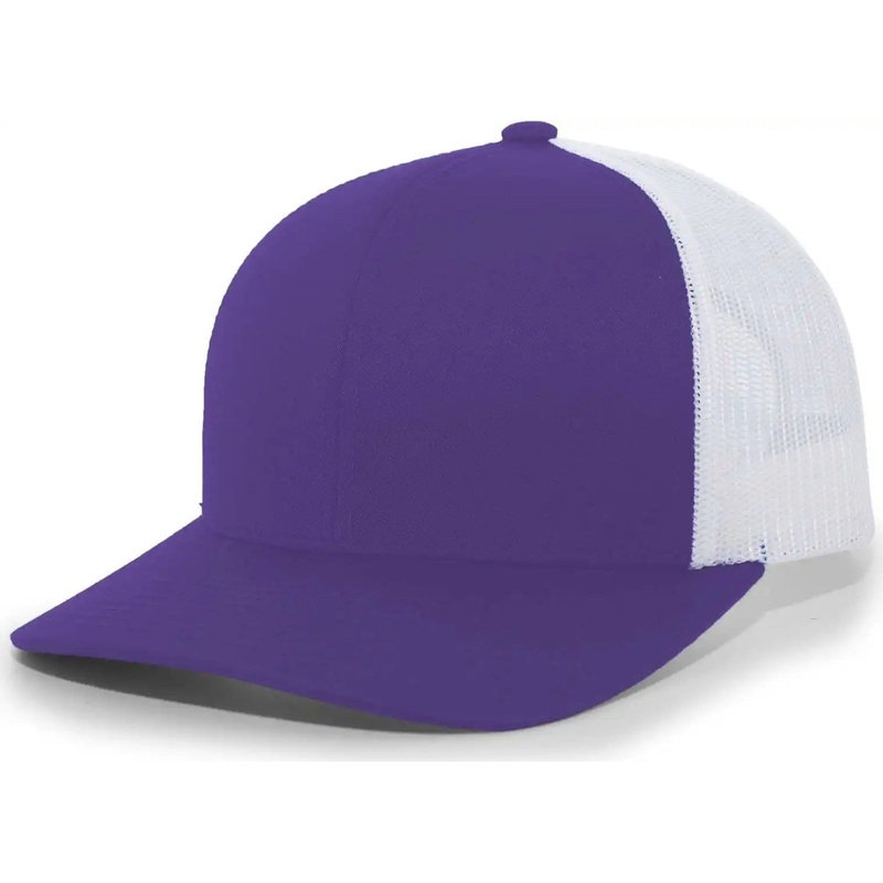 Pacific Headwear 104C Trucker Snapback Cap – Purple White