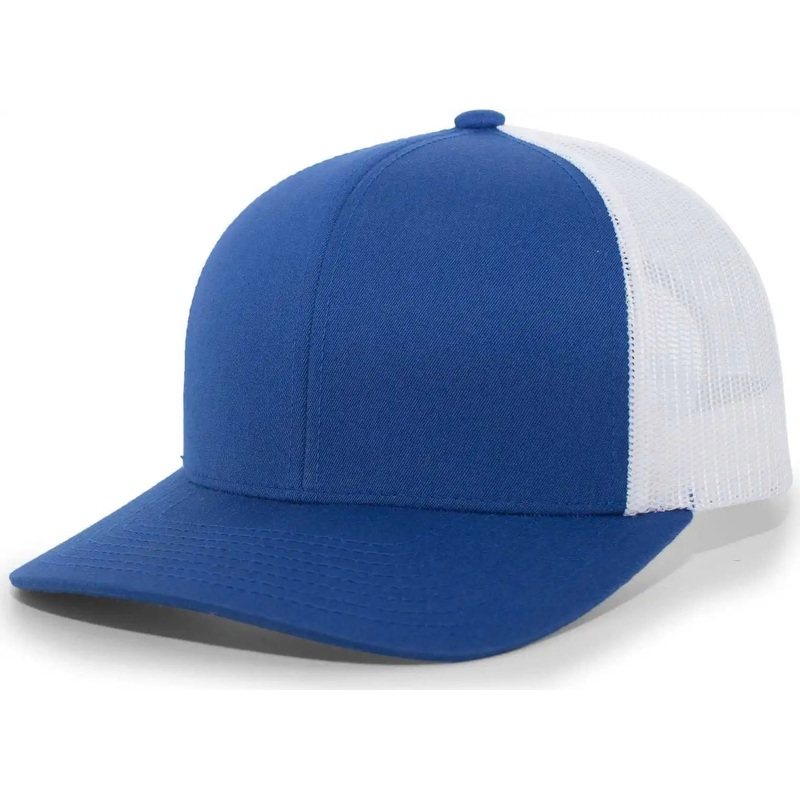 Pacific Headwear 104C Trucker Snapback Cap – Royal White