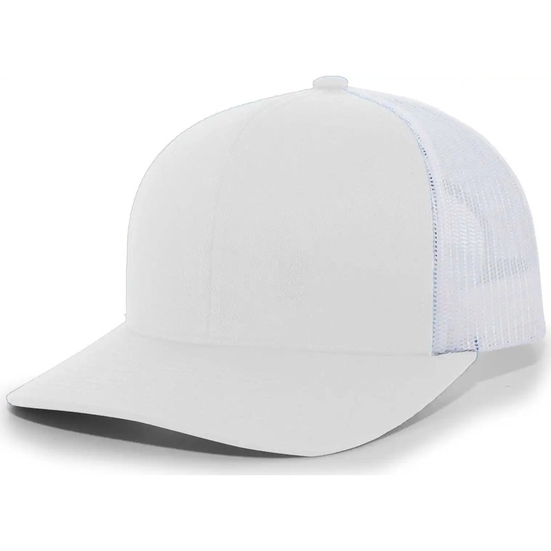 Pacific Headwear 104C Trucker Snapback Cap – Silver White