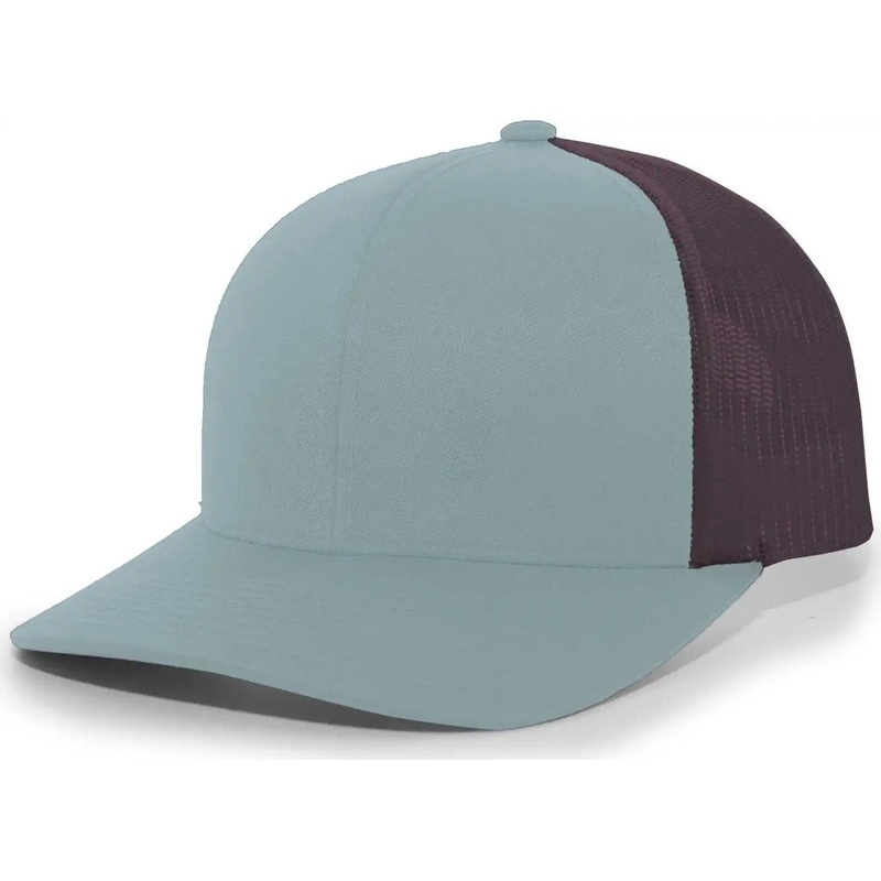 Pacific Headwear 104C Trucker Snapback Cap – Smoke Blue Charcoal