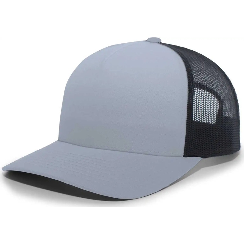 Pacific Headwear 105C 5-Panel Trucker Snapback Cap – Graphite Black