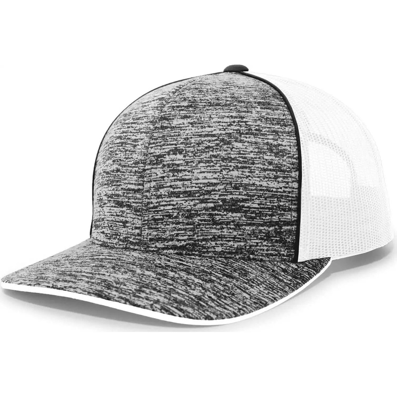 Pacific Headwear 106C Aggressive Heather Trucker Snapback Cap – BlackHeather White