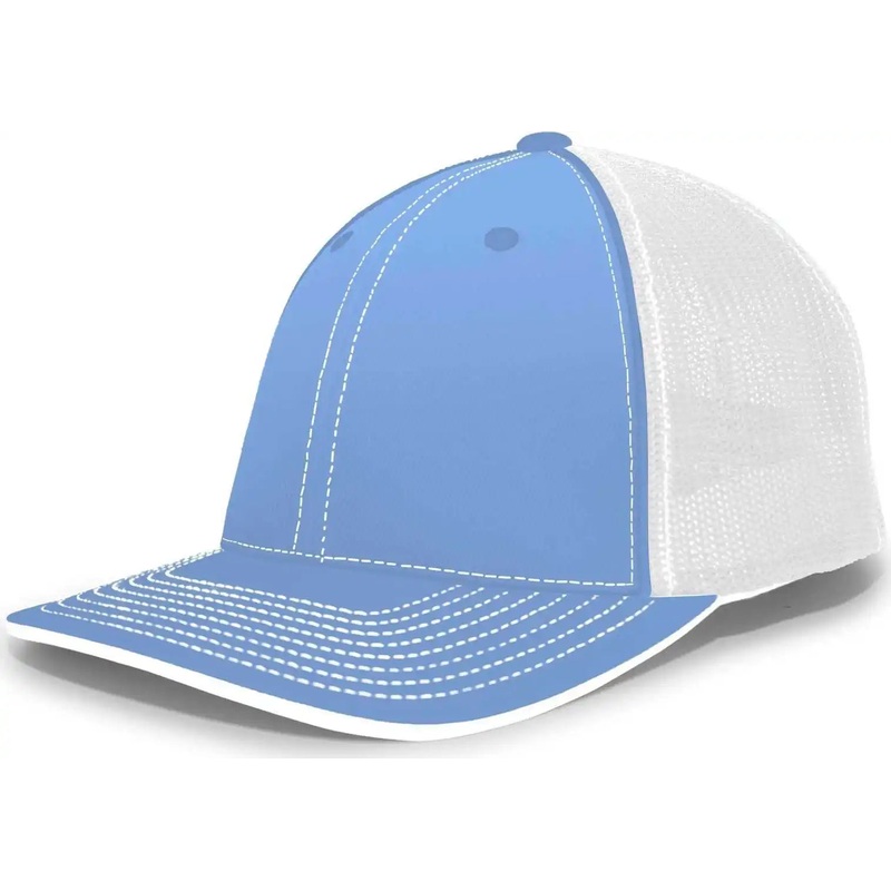 Pacific Headwear 404M Trucker Flexfit Cap – Columbia Blue White